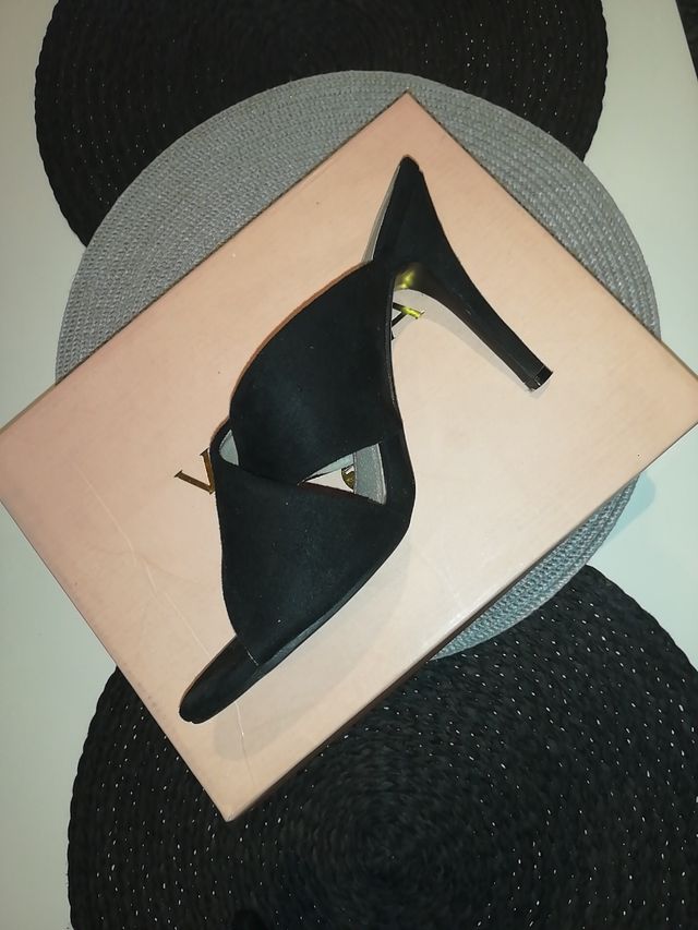 zapatos mujer ante negros tacón número 40