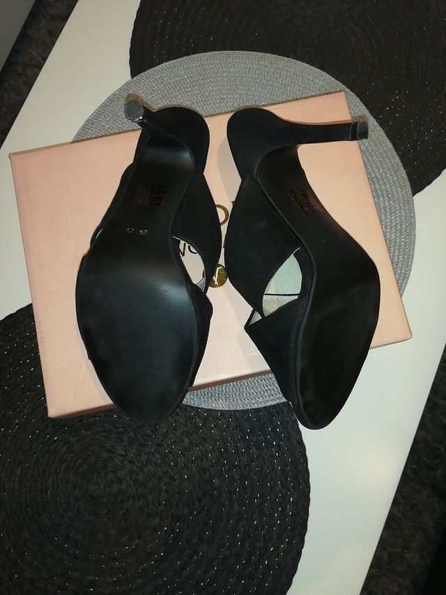 zapatos mujer ante negros tacón número 40