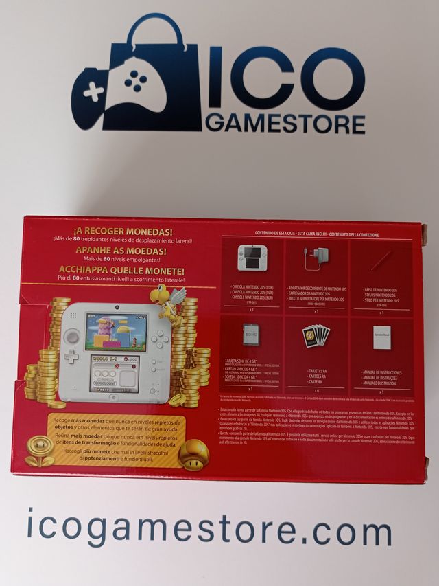 CONSOLA NINTENDO 2DS + NEW SUPER MARIO BROS 2-roja