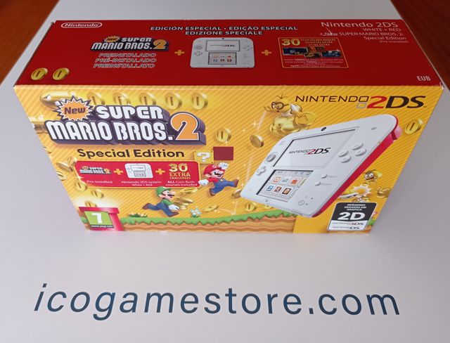 CONSOLA NINTENDO 2DS + NEW SUPER MARIO BROS 2-roja