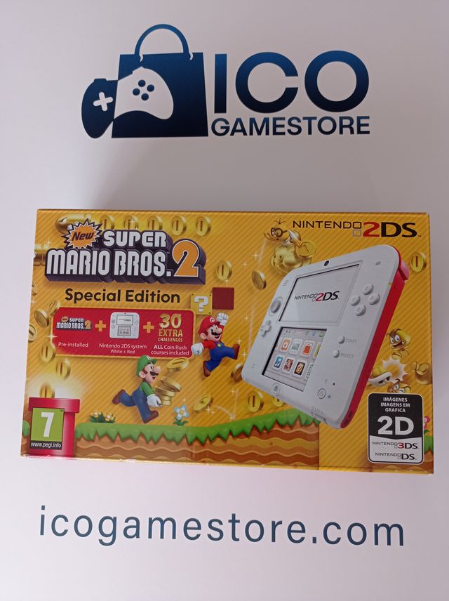 CONSOLA NINTENDO 2DS + NEW SUPER MARIO BROS 2-roja