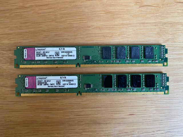 Memoria RAM DDR3-1333 Kingston - 2 Módulos de 2 GB