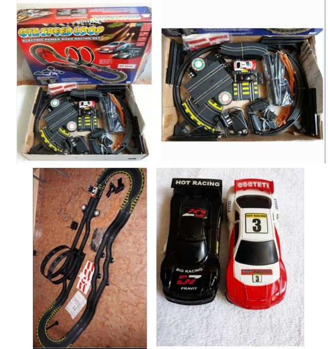 Lote circuito jtr speed + 4 coches scalextric