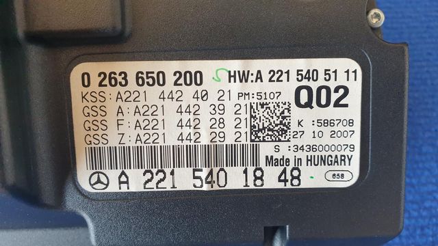 Cuadro instrumentos Mercedes clase S W221 CL C216