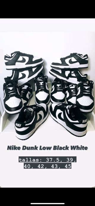Nike Dunk Low Black White distintas tallas de segunda mano por 230 EUR en  Valencia en WALLAPOP