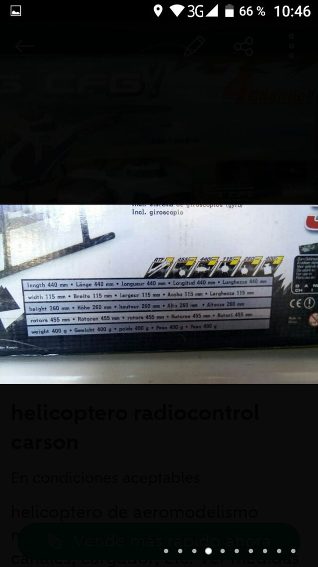 Helicoptero radiocontrol aeromodelismo Carson