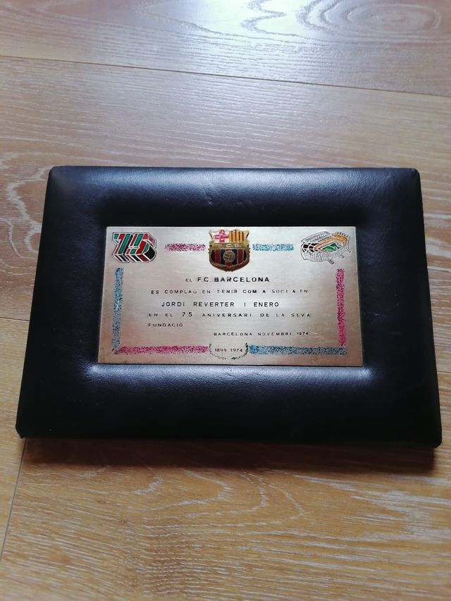Obsequio Socio Barcelona 75 Aniversario Match Worn