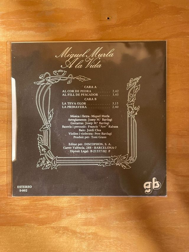 Vinilo de Miquel Murla