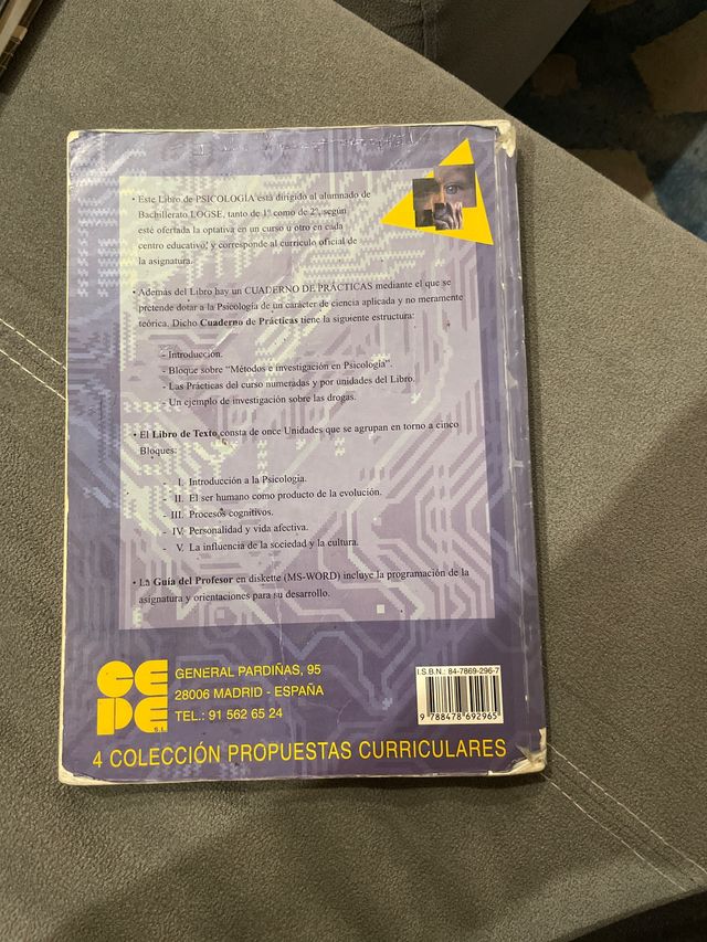 Psicología Bachillerato ISBN 8478692967