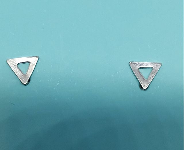 Pendientes geométricos de plata de ley 925