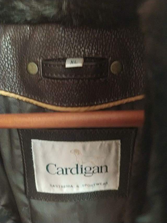 Chaqueton Cardigan de cuero