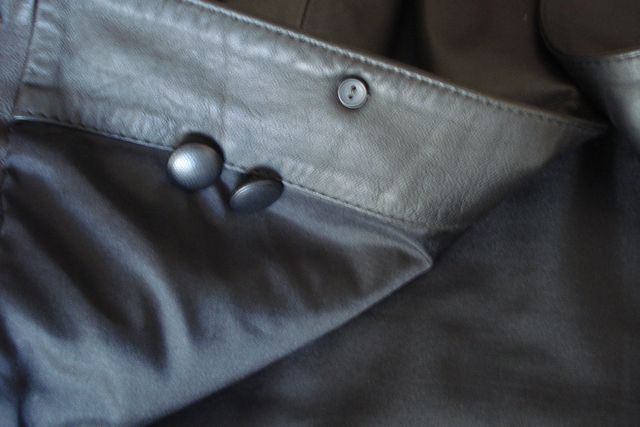 Chaqueta de piel negra XL