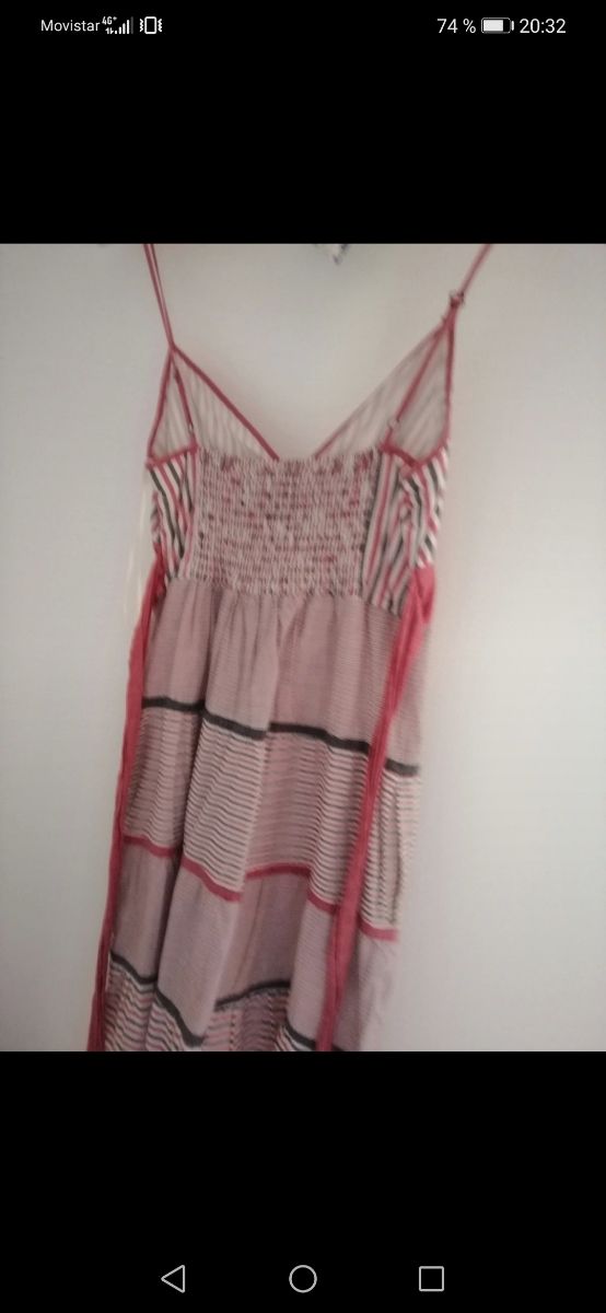 vestido de tirantes de mango