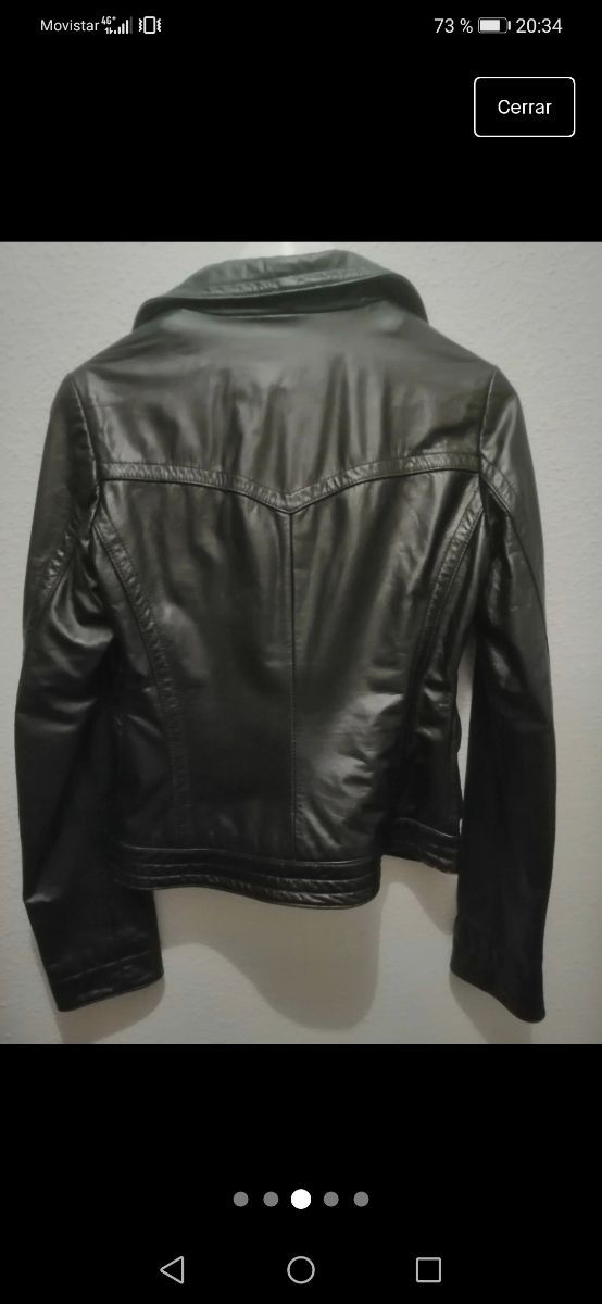 cazadora de piel Stradivarius