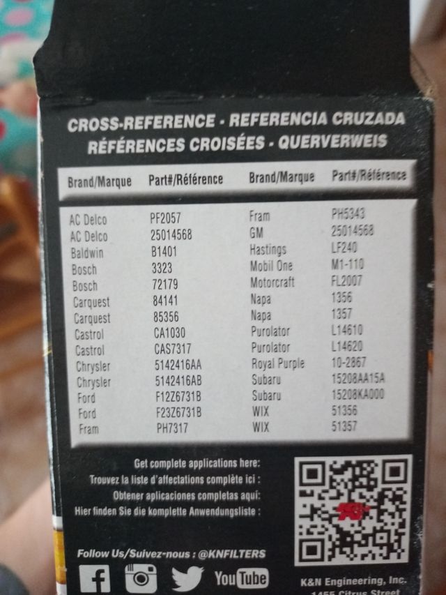 filtro k&n. honda civic accord 