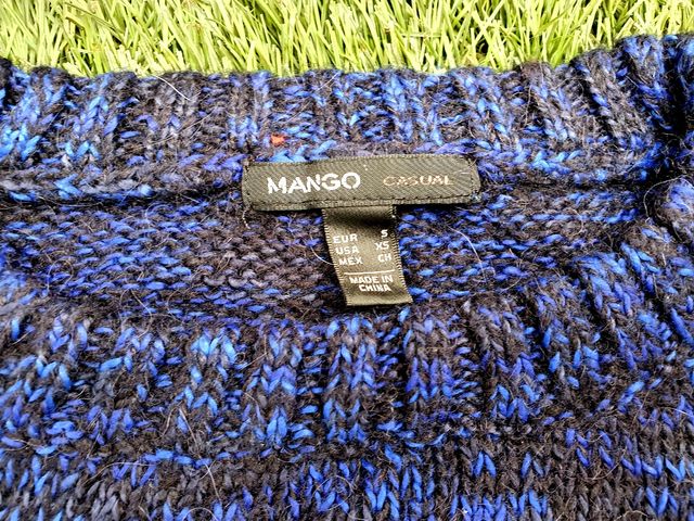 Pack 2 Jersey mango negro y azul/ estampado S nuev