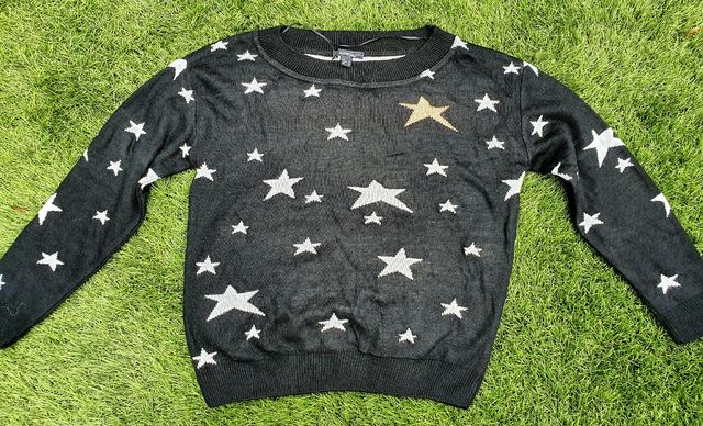 Pack 2 Jersey mango negro y azul/ estampado S nuev