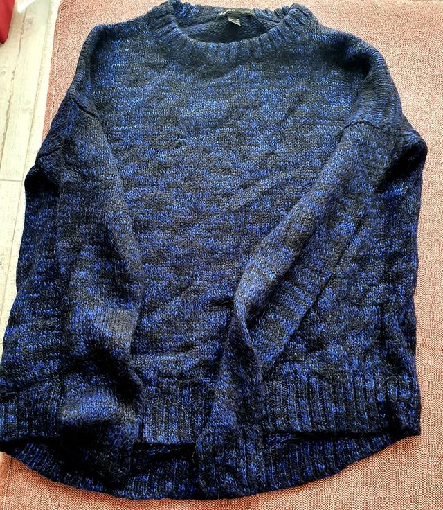 Pack 2 Jersey mango negro y azul/ estampado S nuev