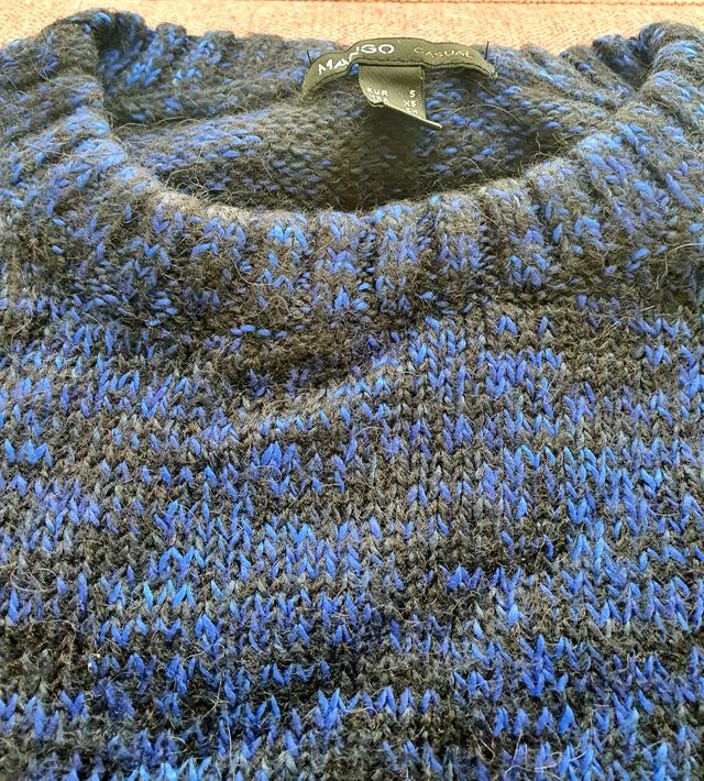 Pack 2 Jersey mango negro y azul/ estampado S nuev