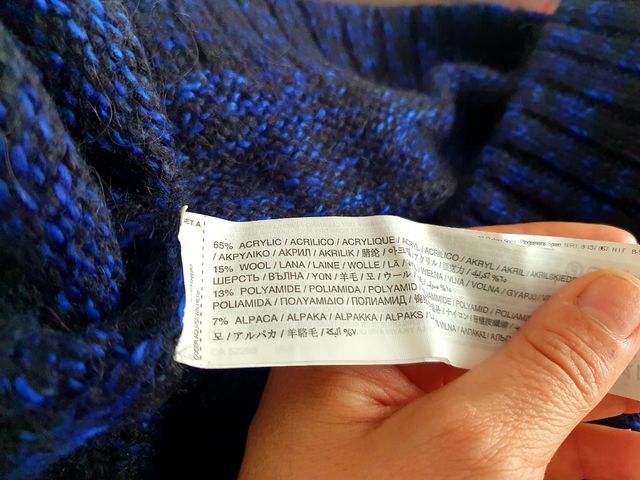 Pack 2 Jersey mango negro y azul/ estampado S nuev