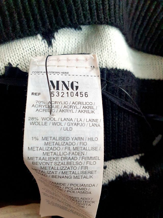 Pack 2 Jersey mango negro y azul/ estampado S nuev