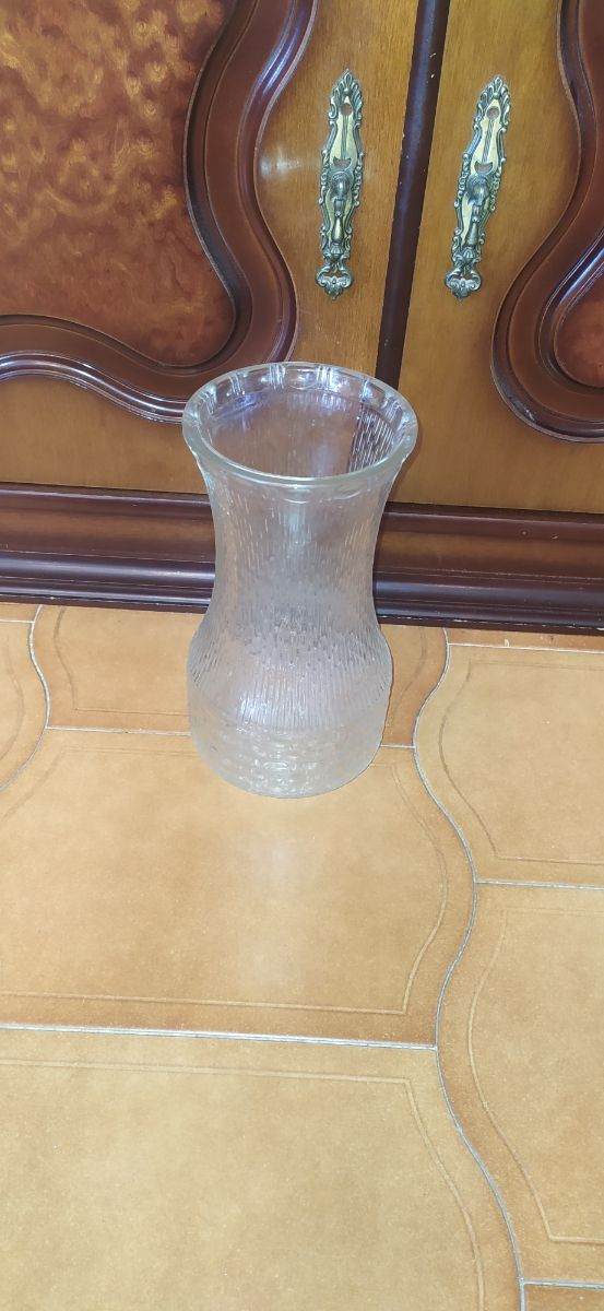 jarrón cristal tallado