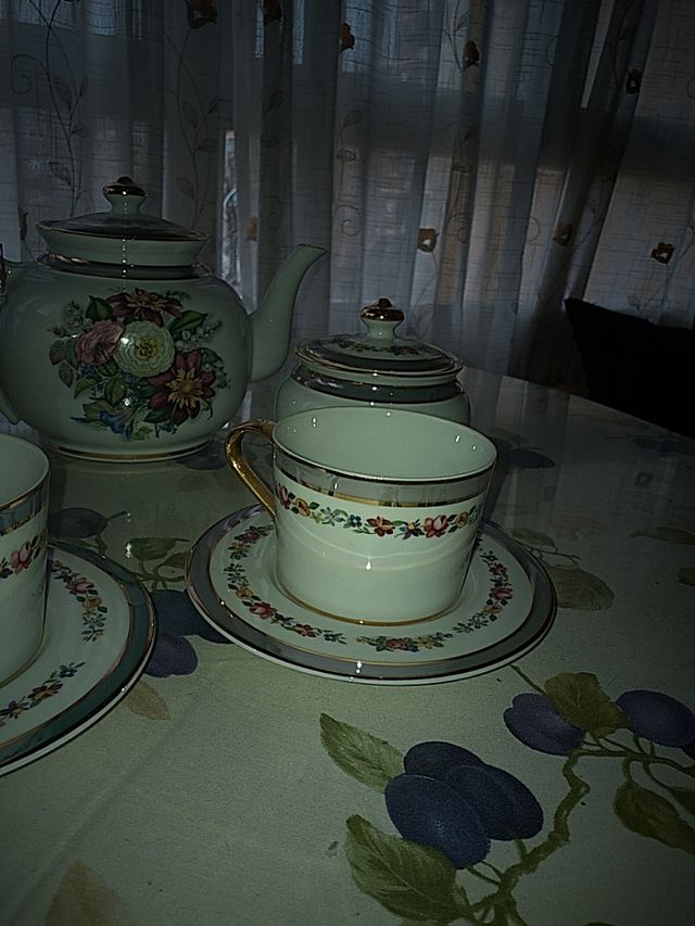 juego de café de porcelana