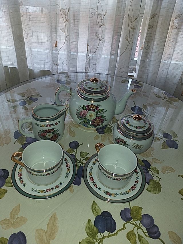 juego de café de porcelana