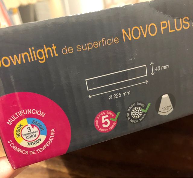 Plafón 20w redondo gris LED