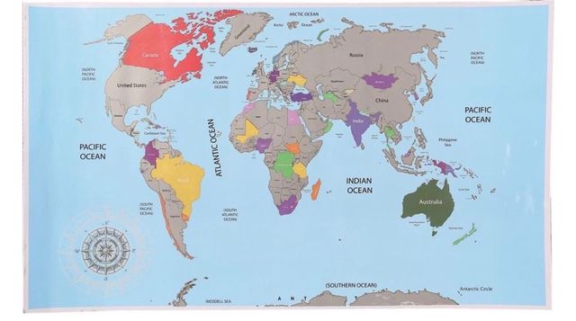 Mapa mundial para rascar