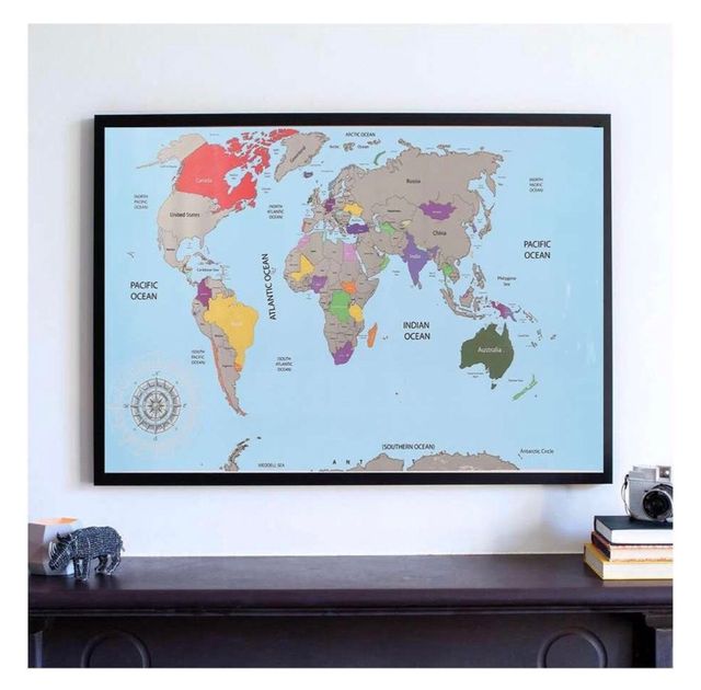 Mapa mundial para rascar