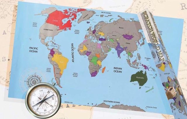 Mapa mundial para rascar