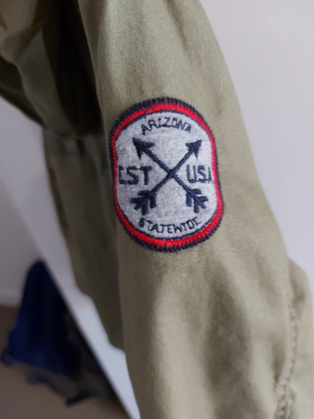 Chaqueta verde militar niño