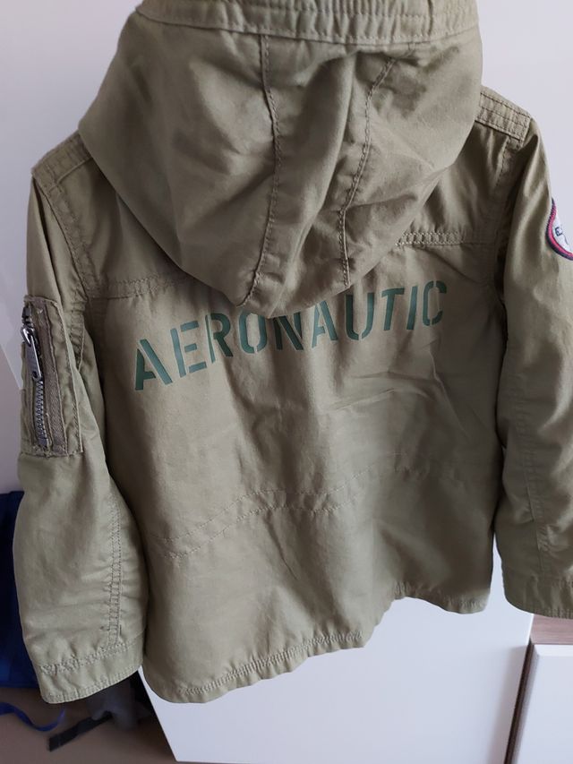 Chaqueta verde militar niño