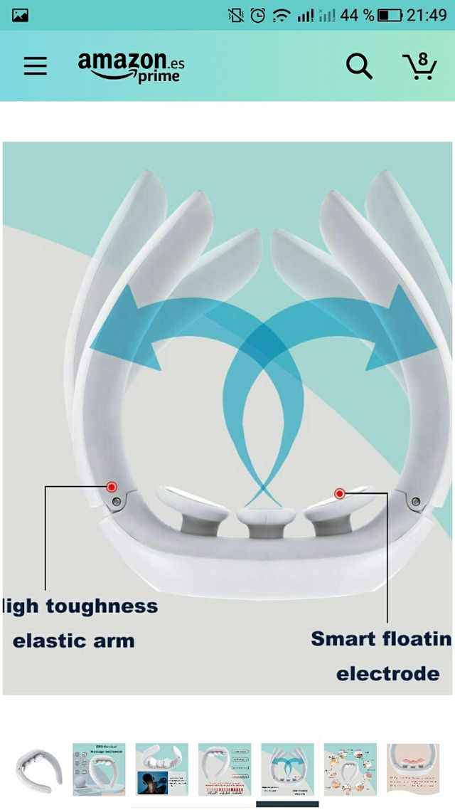 Masajeador electromagnético cervical.