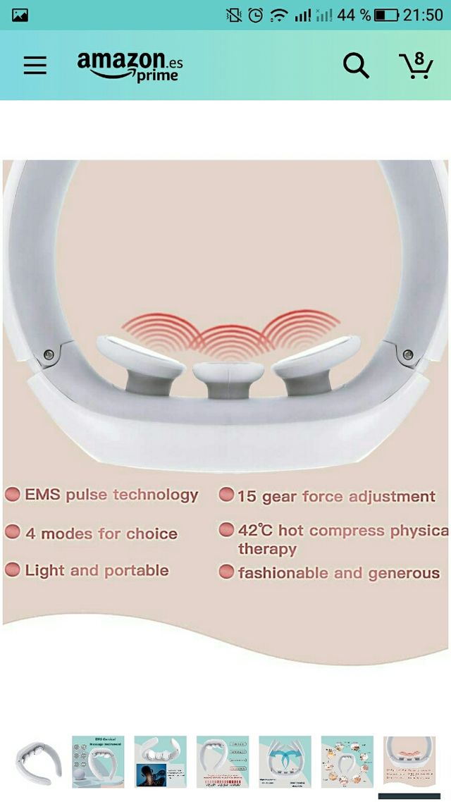 Masajeador electromagnético cervical.