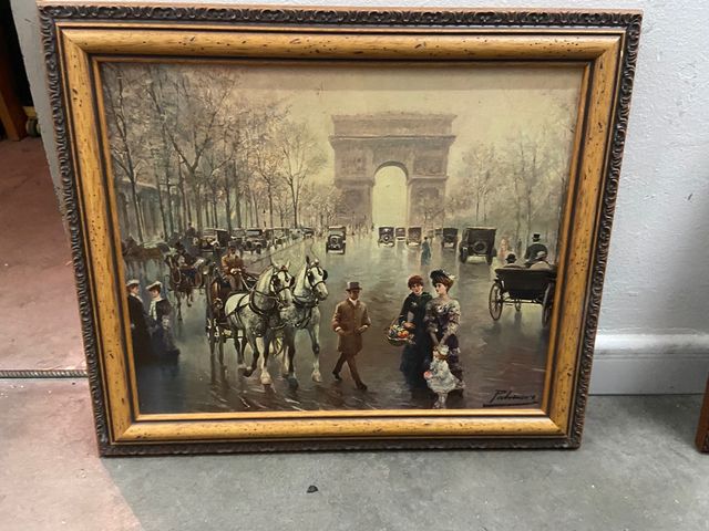 Lamina enmarcada estilo oleo