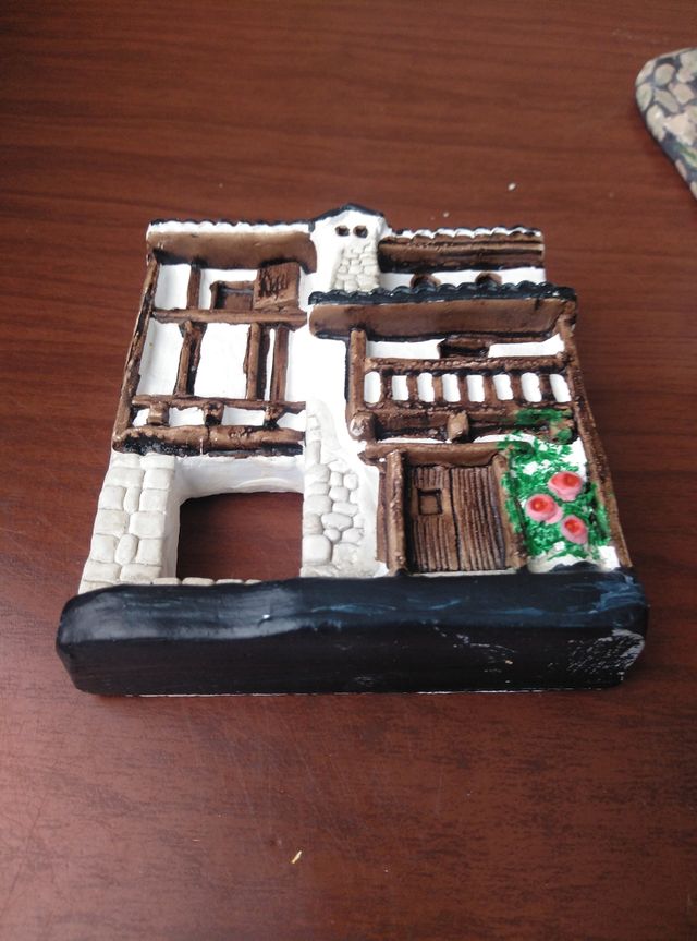 casitas de decoración con relieve