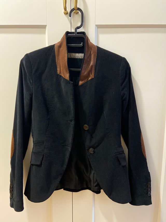 Americana de pana negra