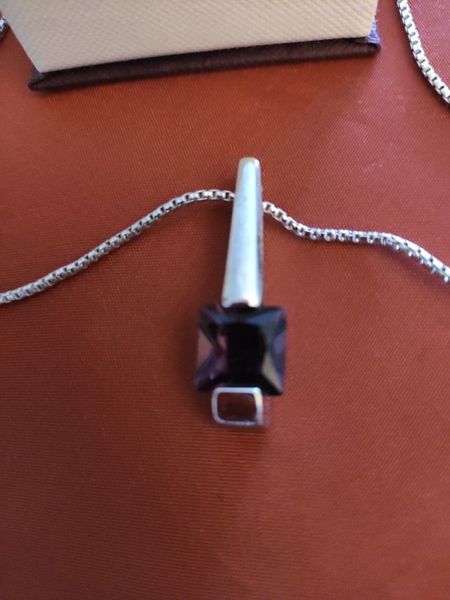 pendientes y colgante de plata con cristal