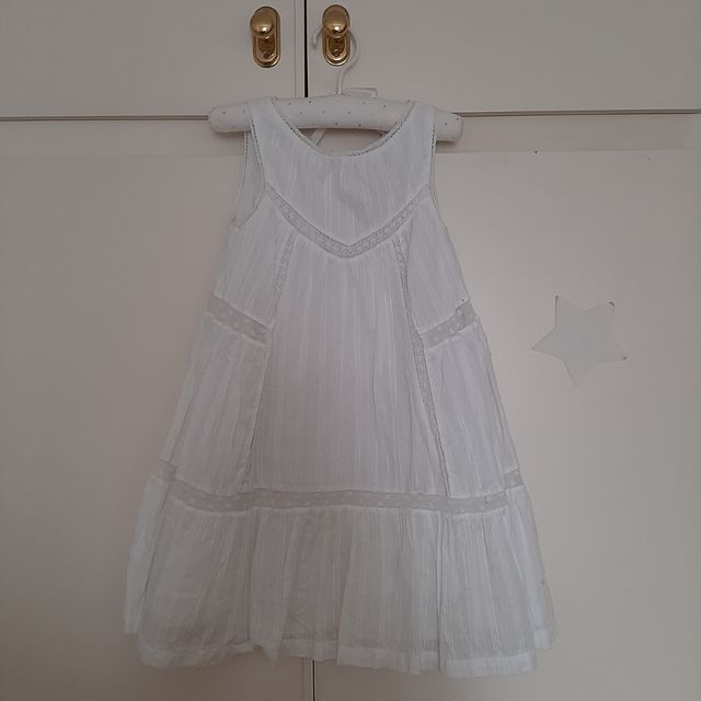 Vestido blanco niña talla 6 años