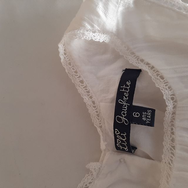 Vestido blanco niña talla 6 años