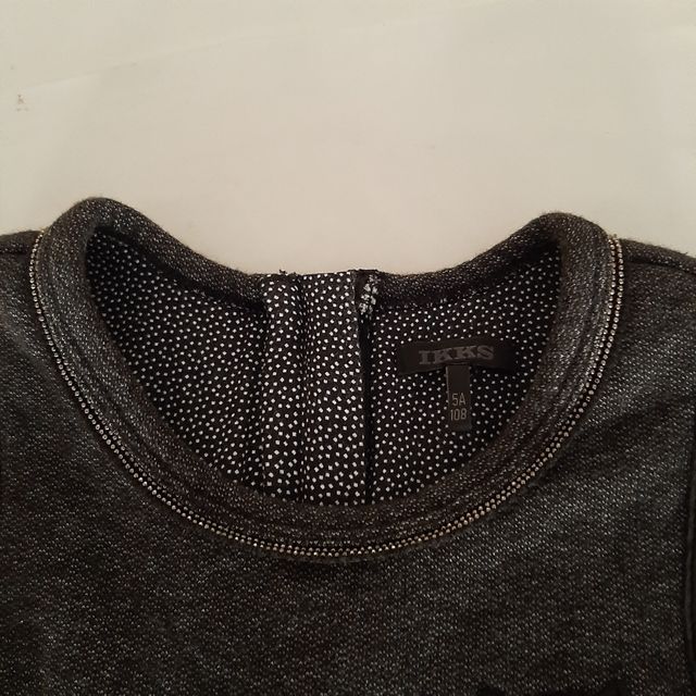 Vestido gris oscuro niña talla 5 años IKKS