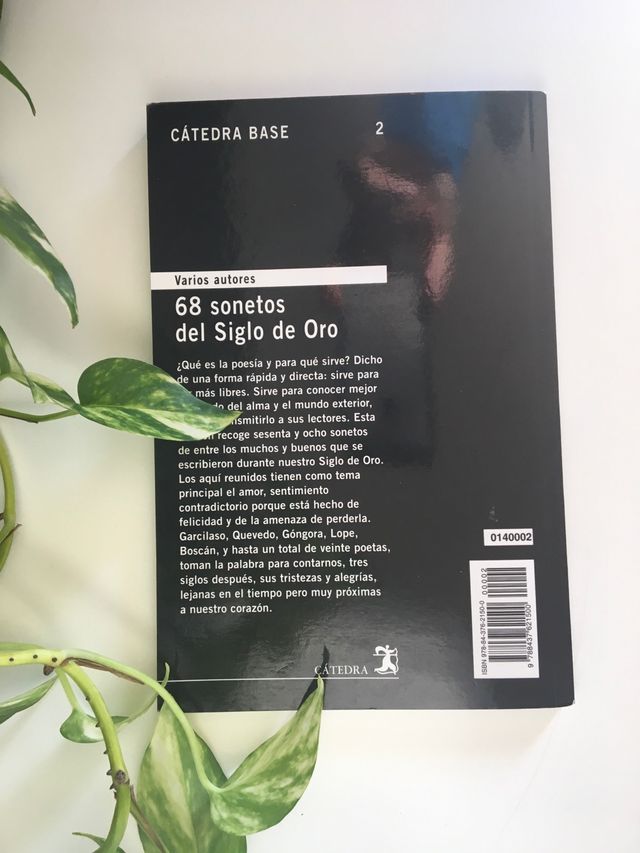 Libro de lectura "68 sonetos del siglo de oro"