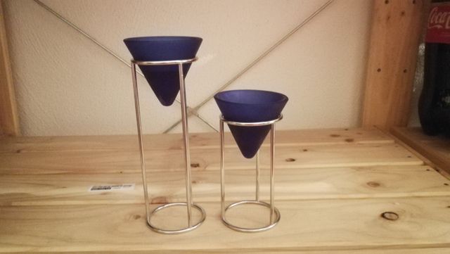 Conjunto de dos portavelas