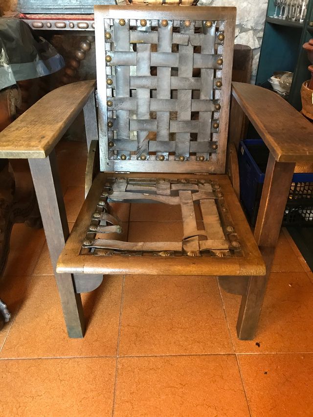 Sillón madera de castaño