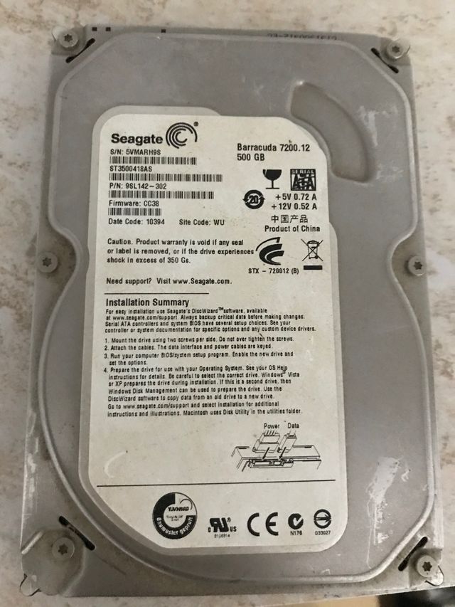 LOTE de 5 Disco Duro