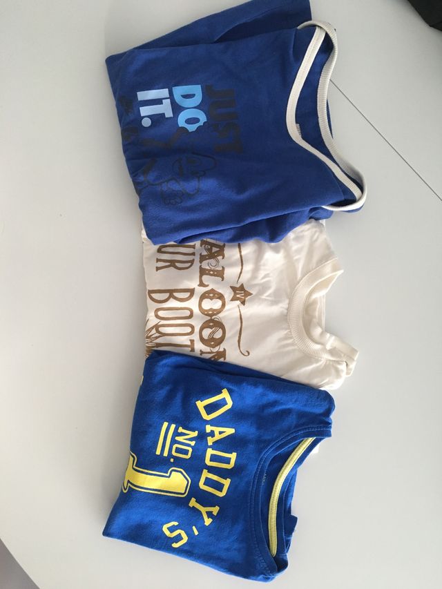 3 Camisetas manga larga 2-3 años