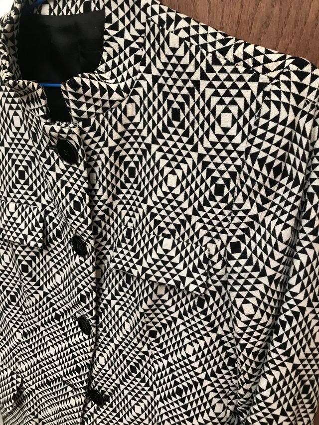 Cappotto Zara bianco (beige) e nero