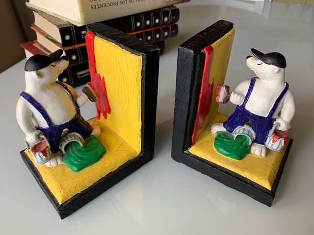 Sujetalibros Osos pintores